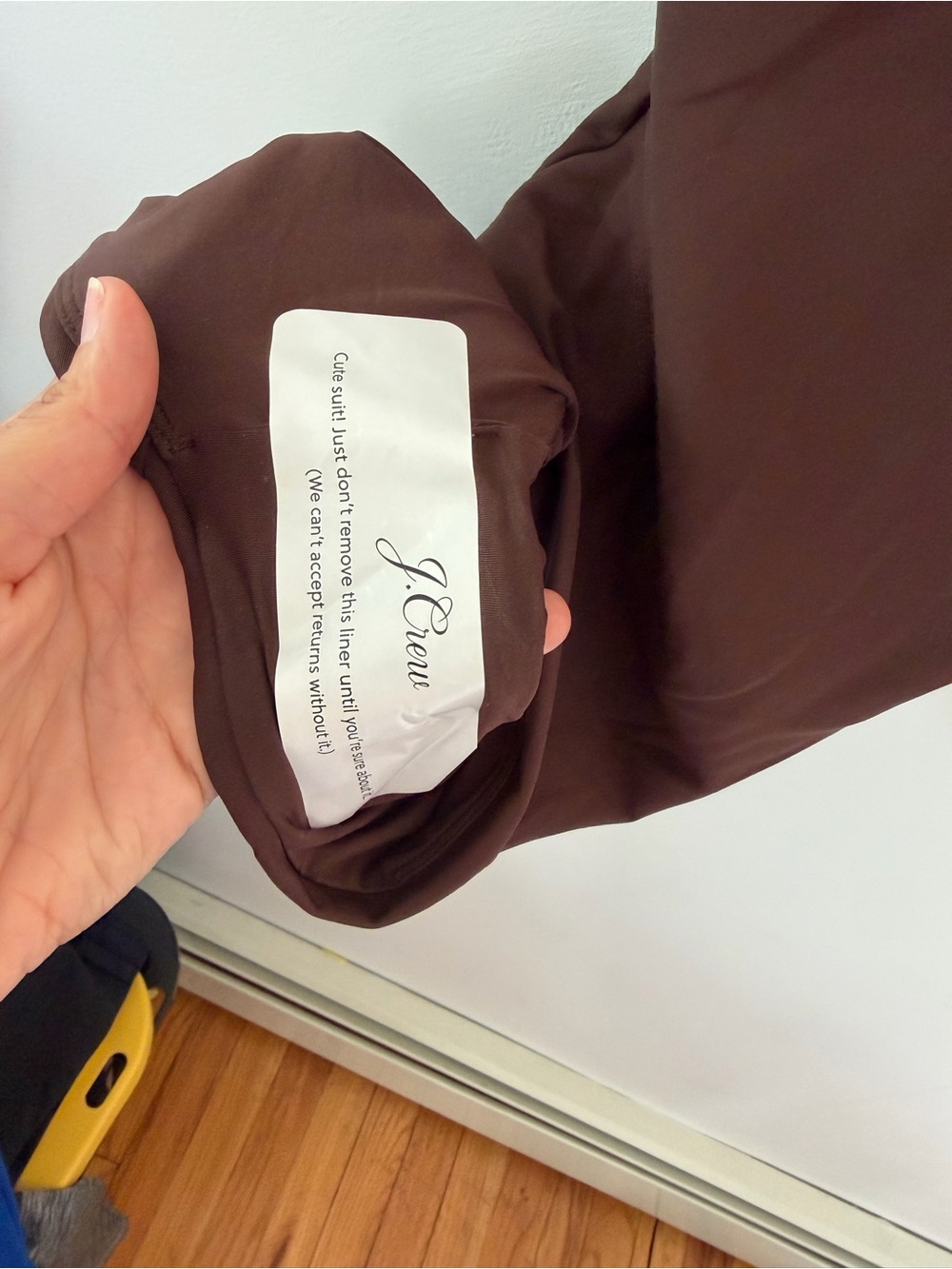 J. Crew Brown V-Neck One-Piece Swimsuit - Picture 7 of 8